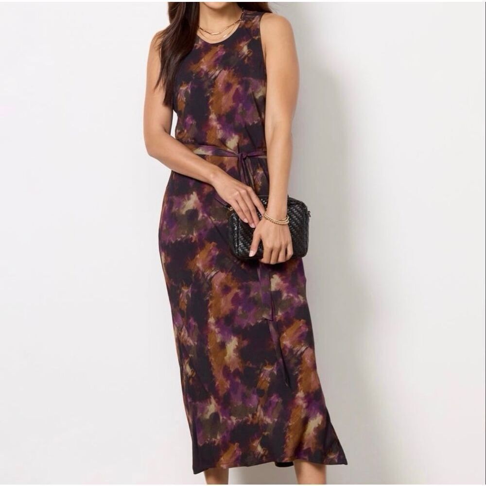 Cloth & Stone Anthropologie Mulberry Haze‎ Midi Dress Size Medium